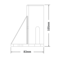 33-45453S-1ESD MODULAR SOLUTIONS MOUNTING FOOT 3 SIDED FOR 45 X 90 WITH STANDARD HARDWARE PARTICALLY ENCLOSED & SHORT